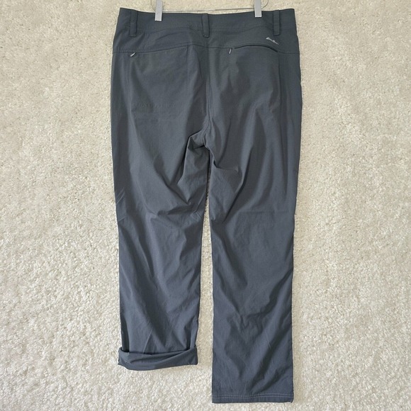 Eddie Bauer Travex Womens Nylon Hiking Pants Size 14 Gray Roll Cuff Outdoor Tech - Picture 4 of 14